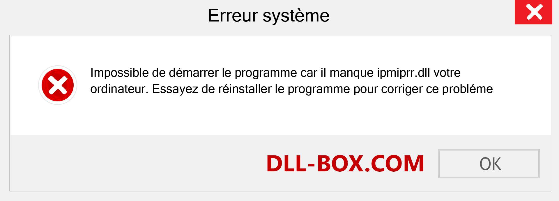 Le fichier ipmiprr.dll est manquant ?. Télécharger pour Windows 7, 8, 10 - Correction de l'erreur manquante ipmiprr dll sur Windows, photos, images